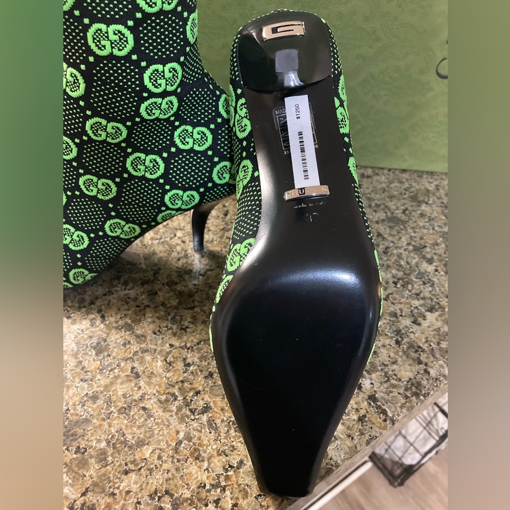 Black and Green Monogram Gucci Boots! - Picture 4 of 4